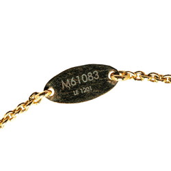 Louis Vuitton Essential V Necklace M61083 Gold Plated Women's LOUIS VUITTON