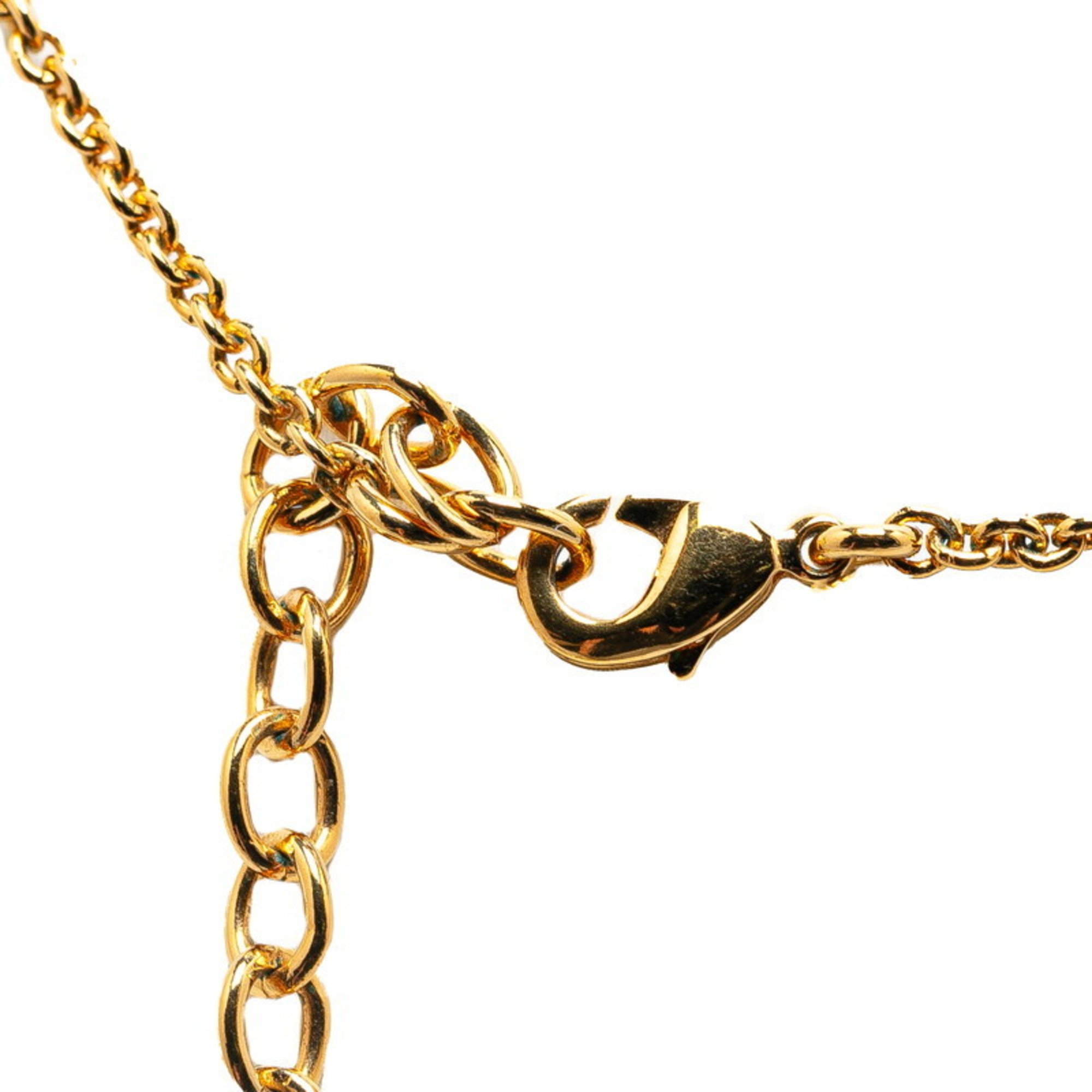 Louis Vuitton Essential V Necklace M61083 Gold Plated Women's LOUIS VUITTON