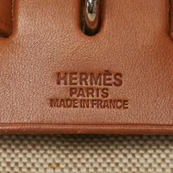 Hermes Airbag Ad PM Backpack Handbag Beige Natural Toile H Women's HERMES