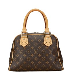 Louis Vuitton Monogram Manhattan PM Handbag M40026 Brown PVC Leather Women's LOUIS VUITTON