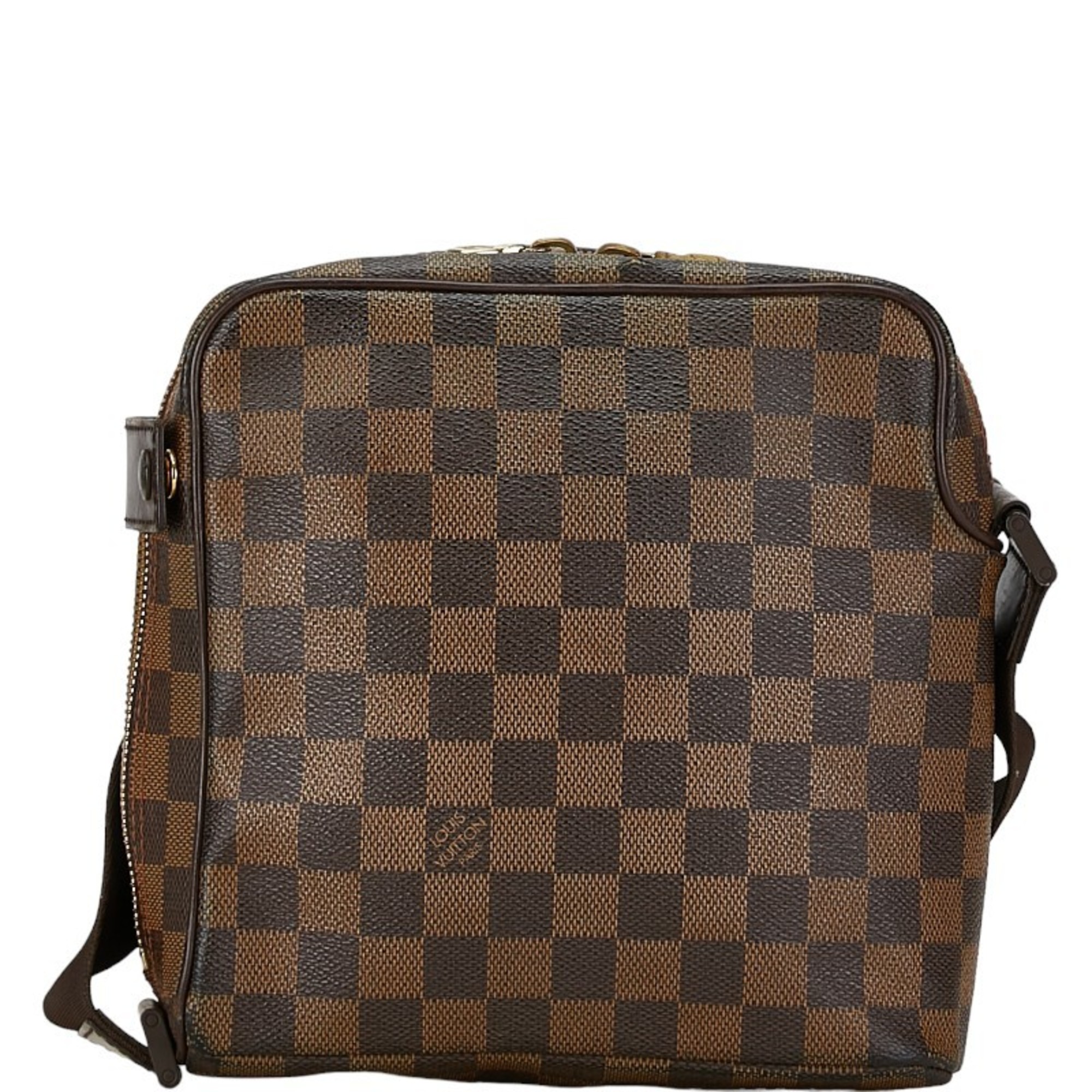 Louis Vuitton Damier Olaf PM Shoulder Bag N41442 Brown PVC Leather Women's LOUIS VUITTON