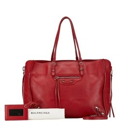 Balenciaga Paper B4 Handbag Shoulder Bag 432596 Red Leather Women's BALENCIAGA