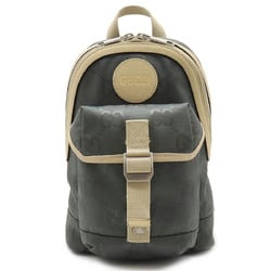 GUCCI Gucci Off The Grid Backpack Sling Bag Body Shoulder Nylon Canvas Gray Beige 658631