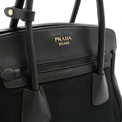 PRADA Prada Handbag Tote Bag Shoulder Canvas Leather NERO Black Purchased at a domestic boutique BN2595