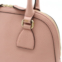 GUCCI Gucci Interlocking G Handbag Shoulder Bag Leather Pink 449662