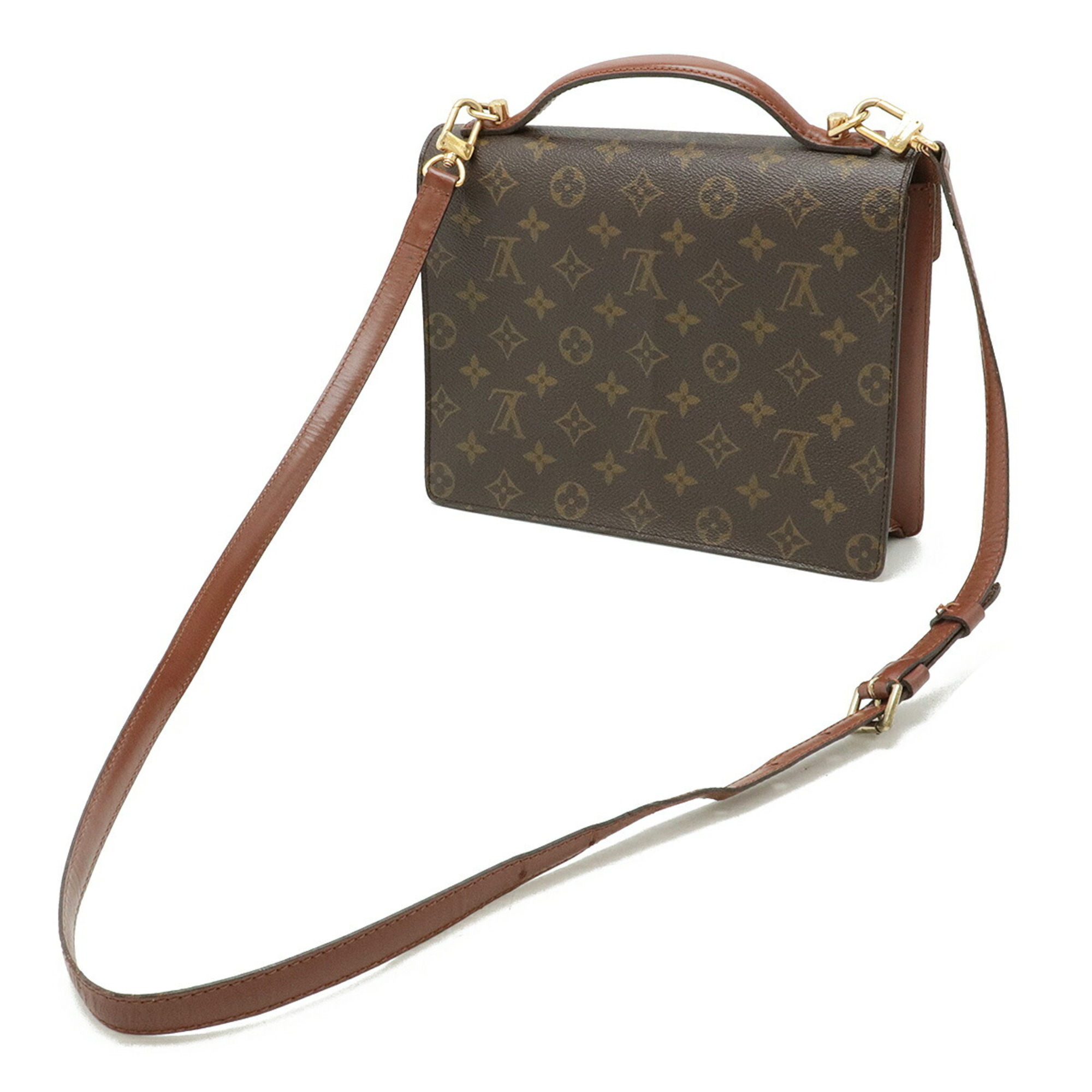 LOUIS VUITTON Louis Vuitton Monogram Montsouris 26 Second Bag Clutch Handbag Shoulder M51187