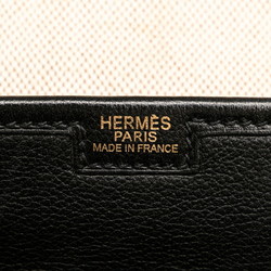 Hermes Jige PM Clutch Bag Black Box Calf Women's HERMES