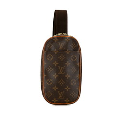 Louis Vuitton Monogram Pochette Ganju Body Bag Waist M51870 Brown PVC Leather Men's LOUIS VUITTON