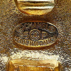 Chanel Coco Mark Earrings Gold Plated Women's CHANEL