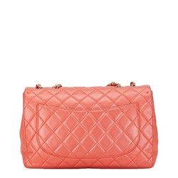 Chanel Matelasse Coco Mark Chain Shoulder Bag Salmon Pink Lambskin Women's CHANEL