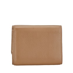 BVLGARI Tri-fold Wallet 291770 Brown Calf Leather Women's