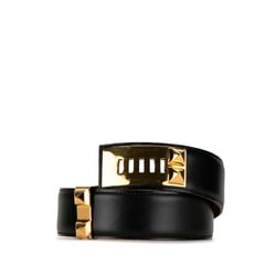 Hermes Collier de Chien Medor Belt Size: 65 Black Leather Women's HERMES