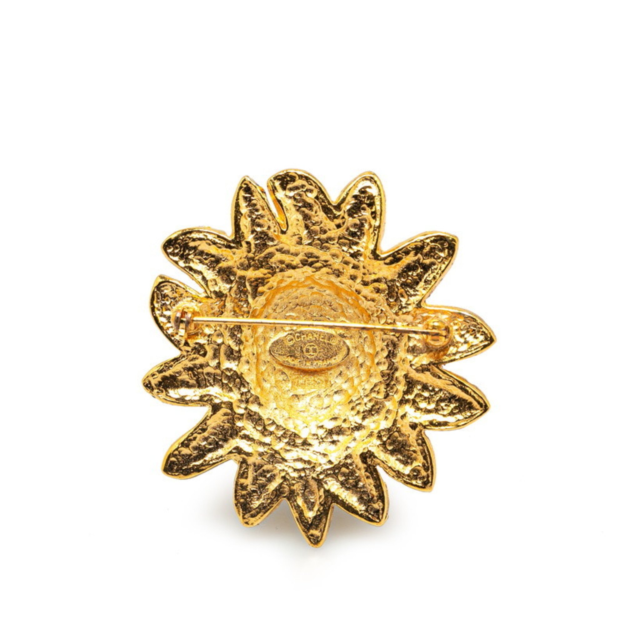 Chanel Lion Motif Brooch Gold Plated Women's CHANEL