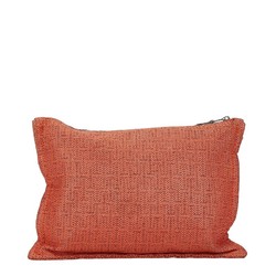 Hermes Pouch Orange Canvas Women's HERMES