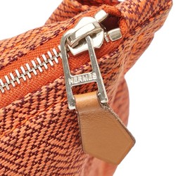 Hermes Pouch Orange Canvas Women's HERMES