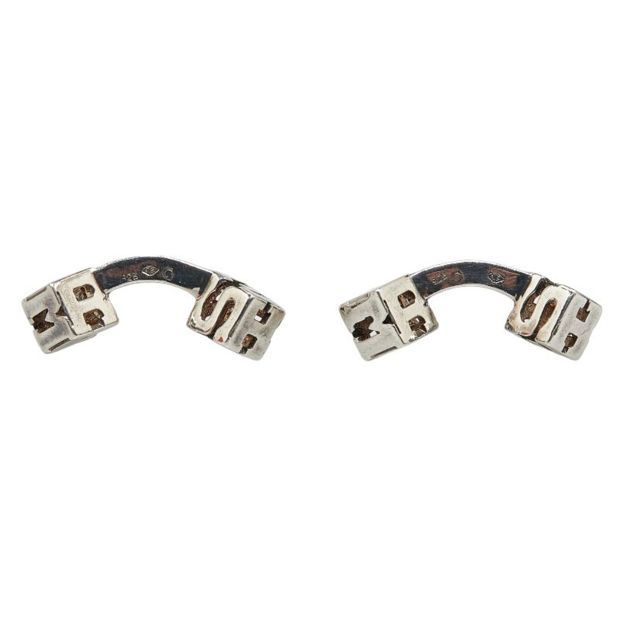 Hermes H Cube Square Cufflinks SV925 Silver Men's HERMES