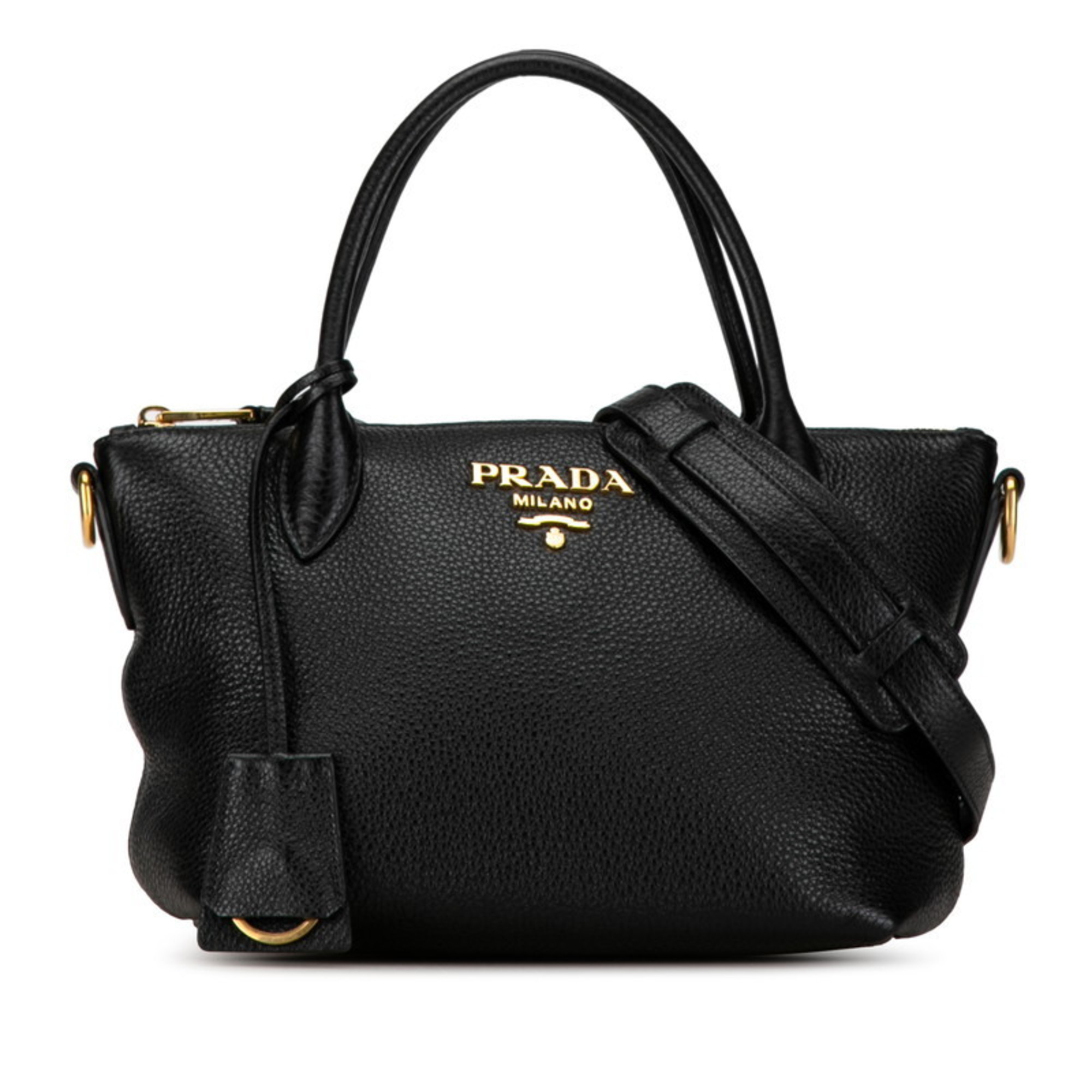 Prada Handbag Shoulder Bag 1BA111 Black Leather Women's PRADA