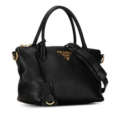 Prada Handbag Shoulder Bag 1BA111 Black Leather Women's PRADA