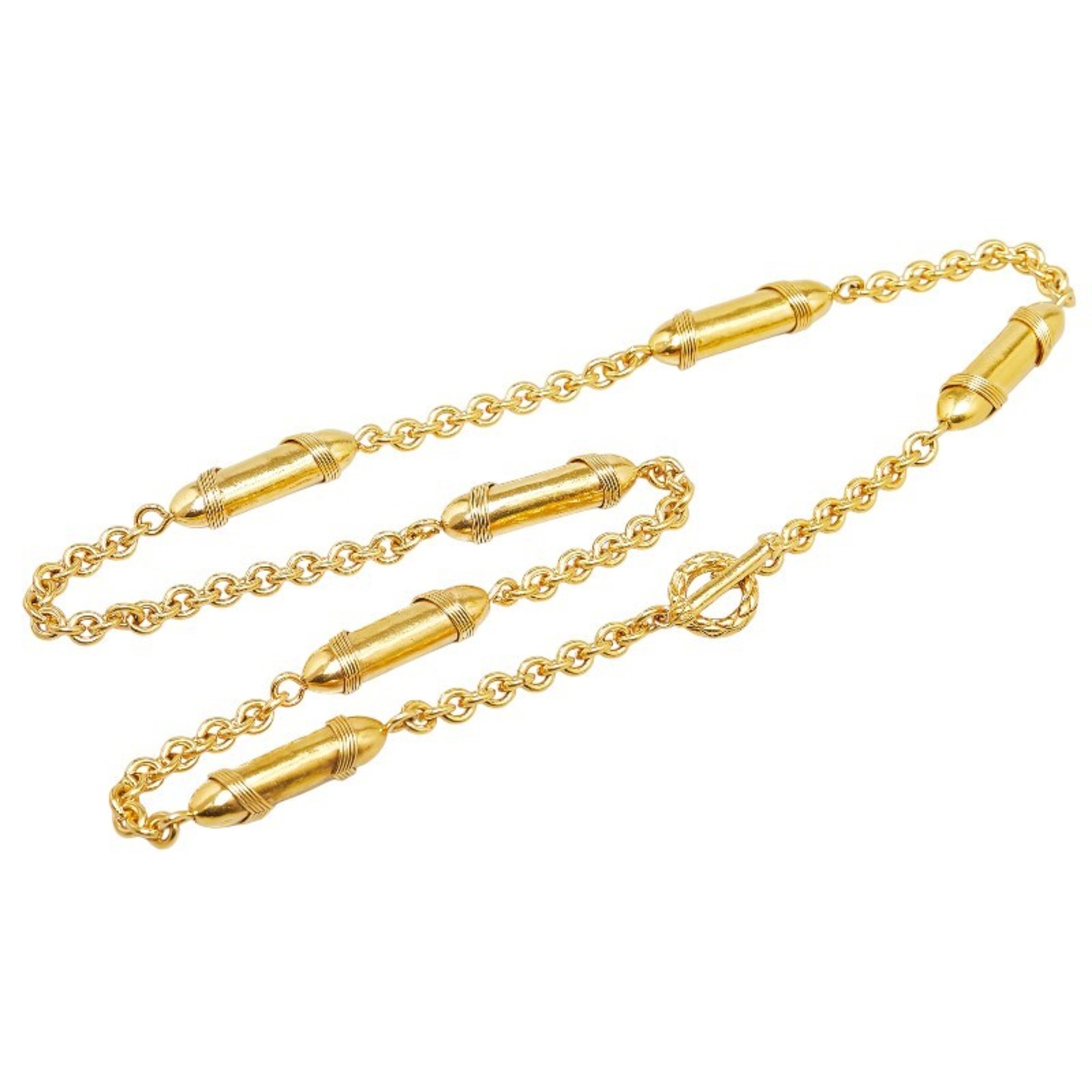 Chanel Chain Necklace Gold Plated Women's CHANEL