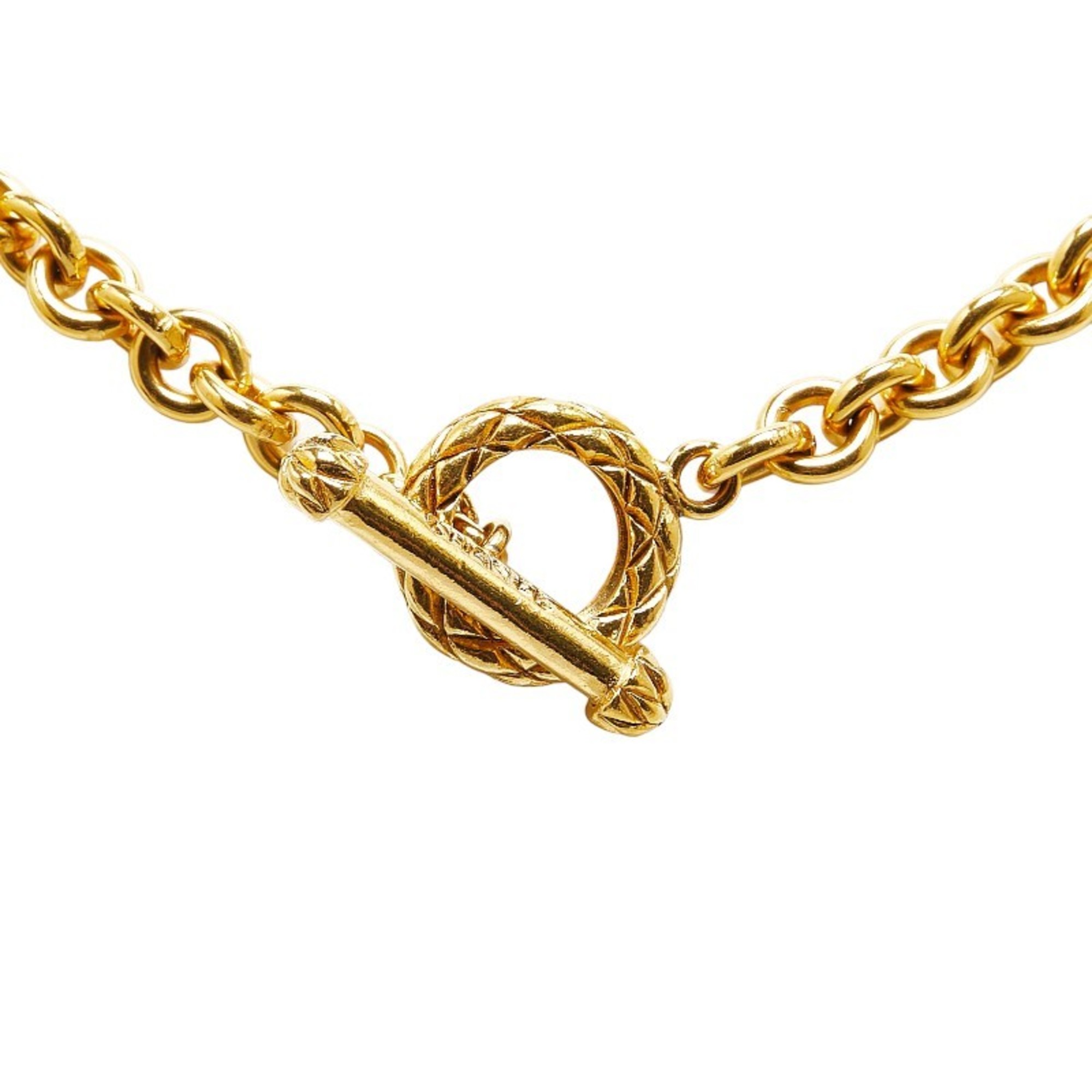 Chanel Chain Necklace Gold Plated Women's CHANEL