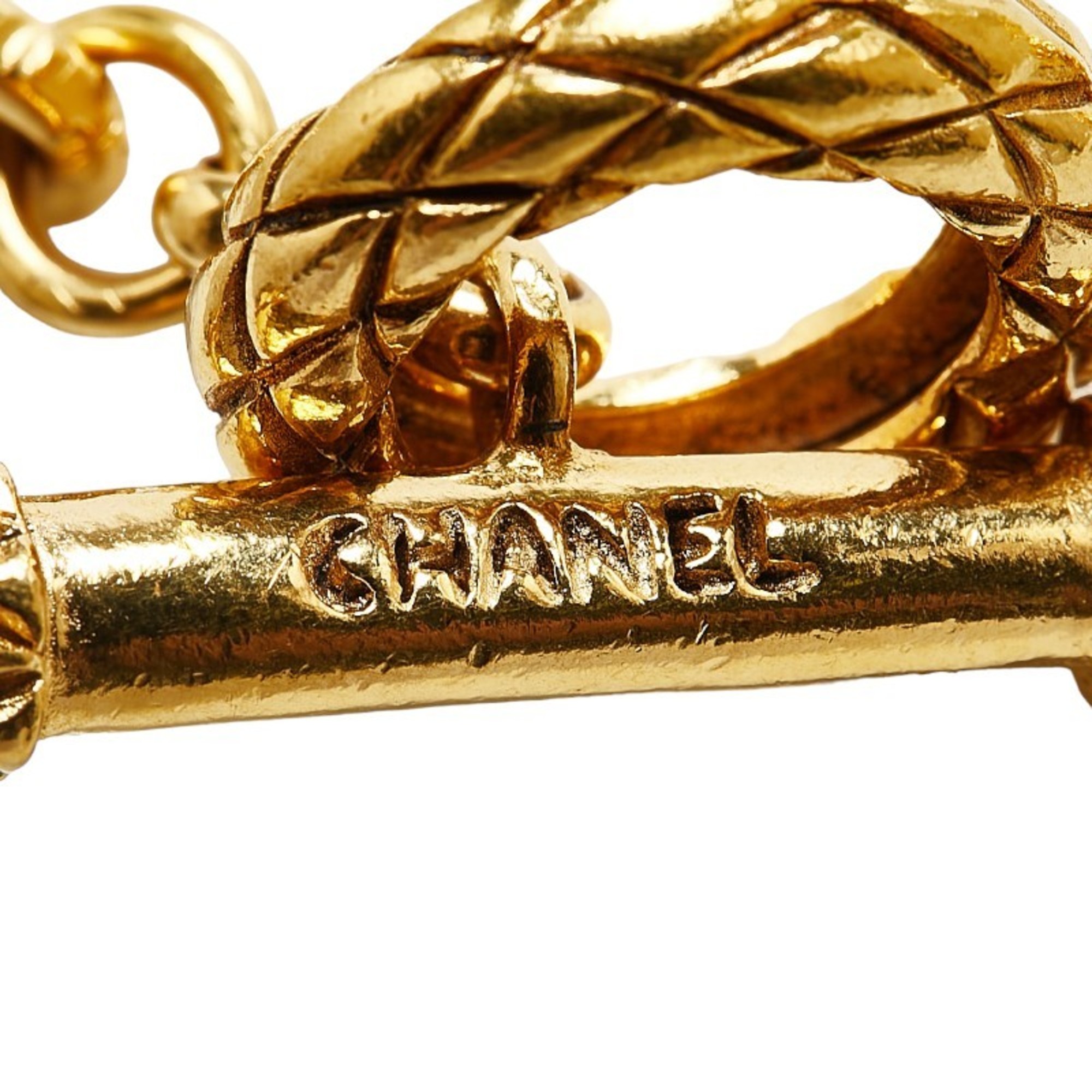 Chanel Chain Necklace Gold Plated Women's CHANEL