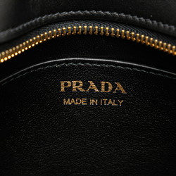 Prada Esplanade Bicolor Shoulder Bag 1BH043 Black Leather Saffiano Women's PRADA