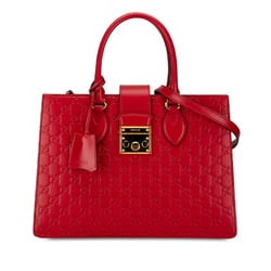 Gucci Guccissima Handbag Shoulder Bag 428207 Red Leather Women's GUCCI