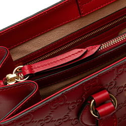 Gucci Guccissima Handbag Shoulder Bag 428207 Red Leather Women's GUCCI