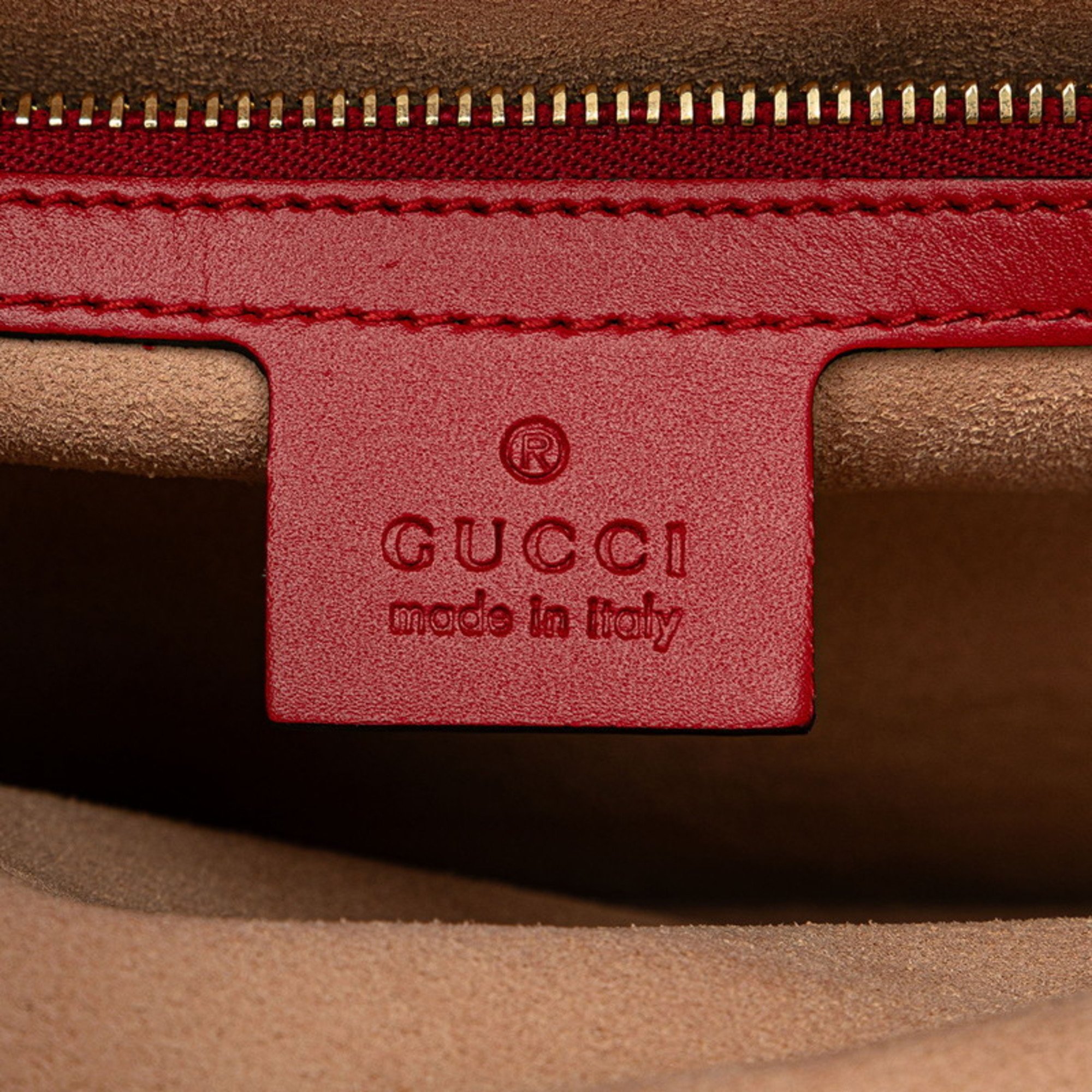 Gucci Guccissima Handbag Shoulder Bag 428207 Red Leather Women's GUCCI