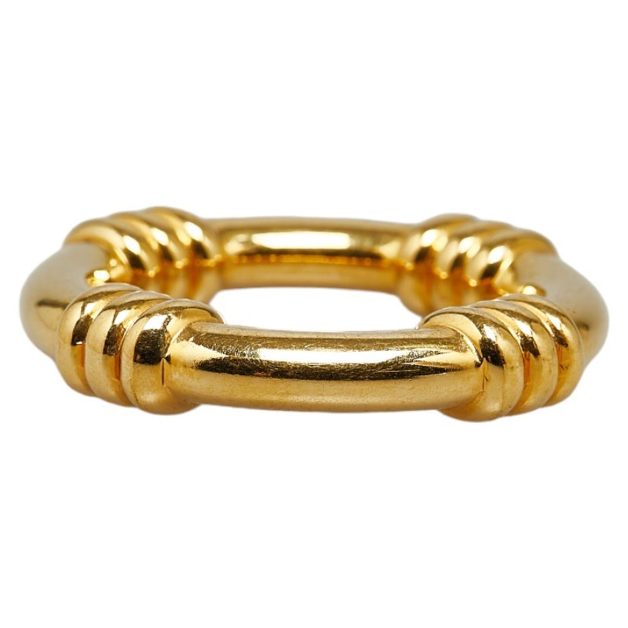 Hermes Bouhe Scarf Ring Gold Plated Women's HERMES