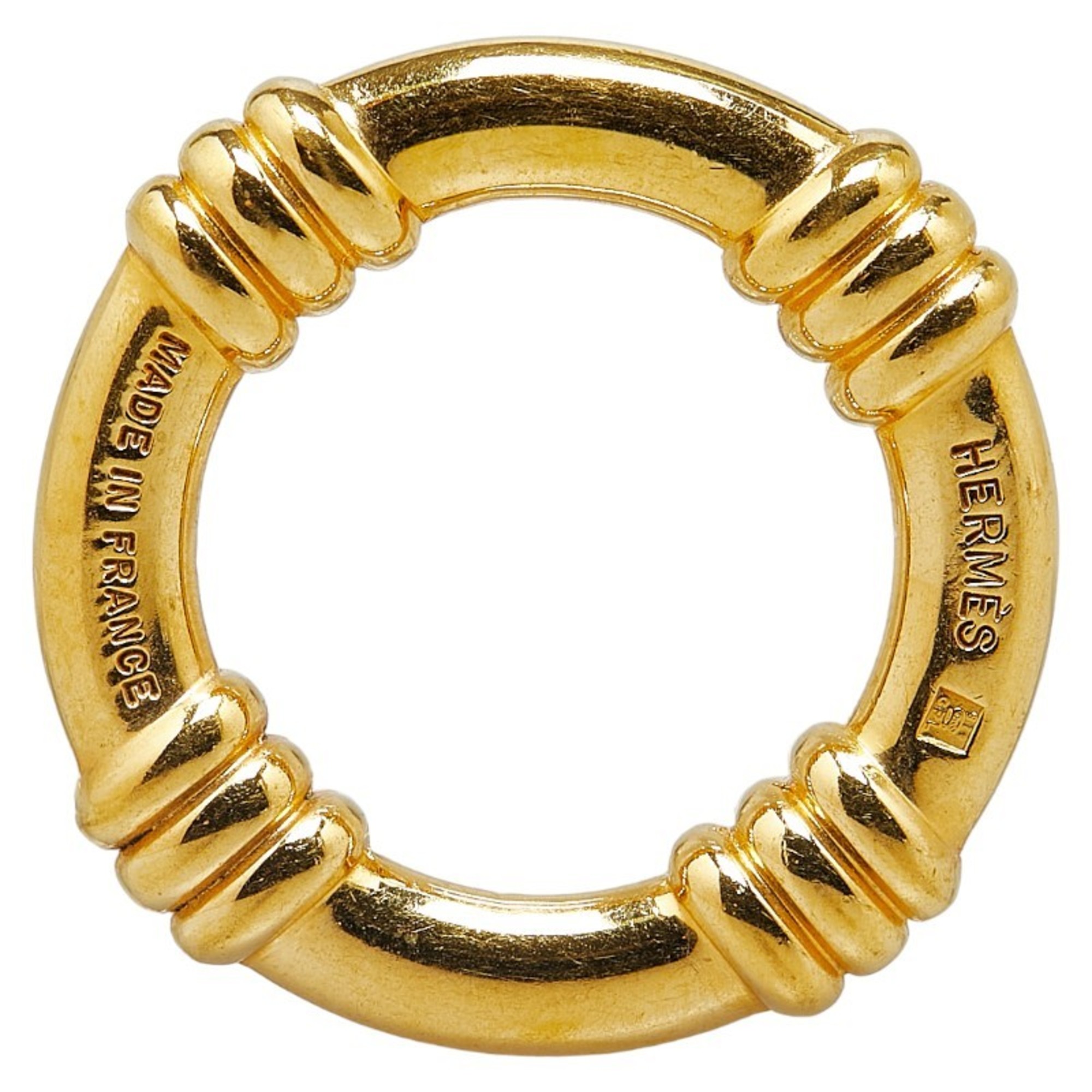 Hermes Bouhe Scarf Ring Gold Plated Women's HERMES