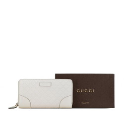 Gucci Diamante Round Long Wallet 354487 White PVC Leather Women's GUCCI