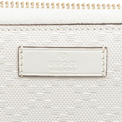 Gucci Diamante Round Long Wallet 354487 White PVC Leather Women's GUCCI