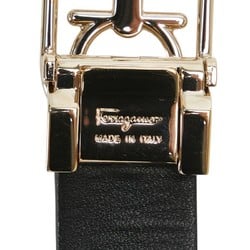 Salvatore Ferragamo Gancini Belt Black Leather Men's