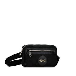 Gucci GG Nylon Off the Grid Waist Bag Body 631341 Black Leather Women's GUCCI