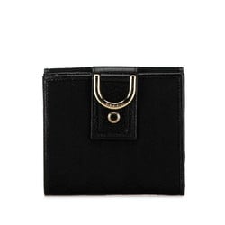 Gucci GG Canvas Abby Line Bi-fold Wallet 141411 Black Leather Women's GUCCI