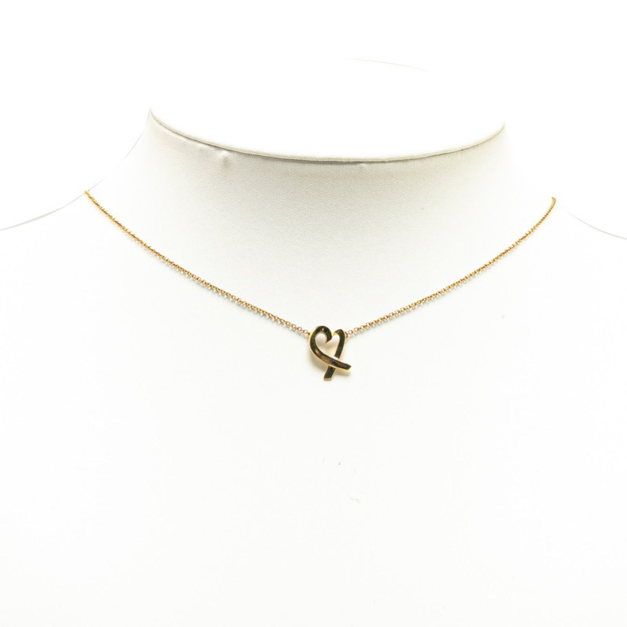 Tiffany Loving Heart Necklace K18YG Yellow Gold Women's TIFFANY&Co.