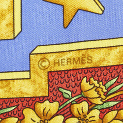 Hermes Carre 90 CARPE DIEM Enjoy Today Sun Moon Stars Scarf Muffler Blue Multicolor Silk Women's HERMES