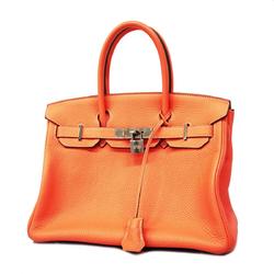 Hermes handbag Birkin 30 □Q stamp Taurillon Clemence Crevette Ladies