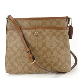 Coach Shoulder Bag F29210 Signature Leather Brown Mocha Women's COACH