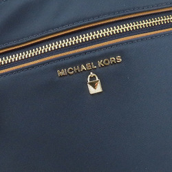 Michael Kors Shoulder Bag 32F7GO2C3C Nylon Leather Navy Brown Women's