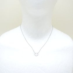 CARTIER C Heart Necklace Diamond K18WG White Gold 292216