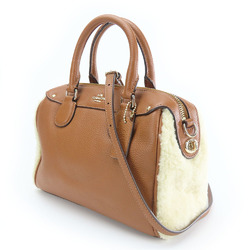 Coach handbag F36689 leather caramel ivory shoulder bag for women COACH