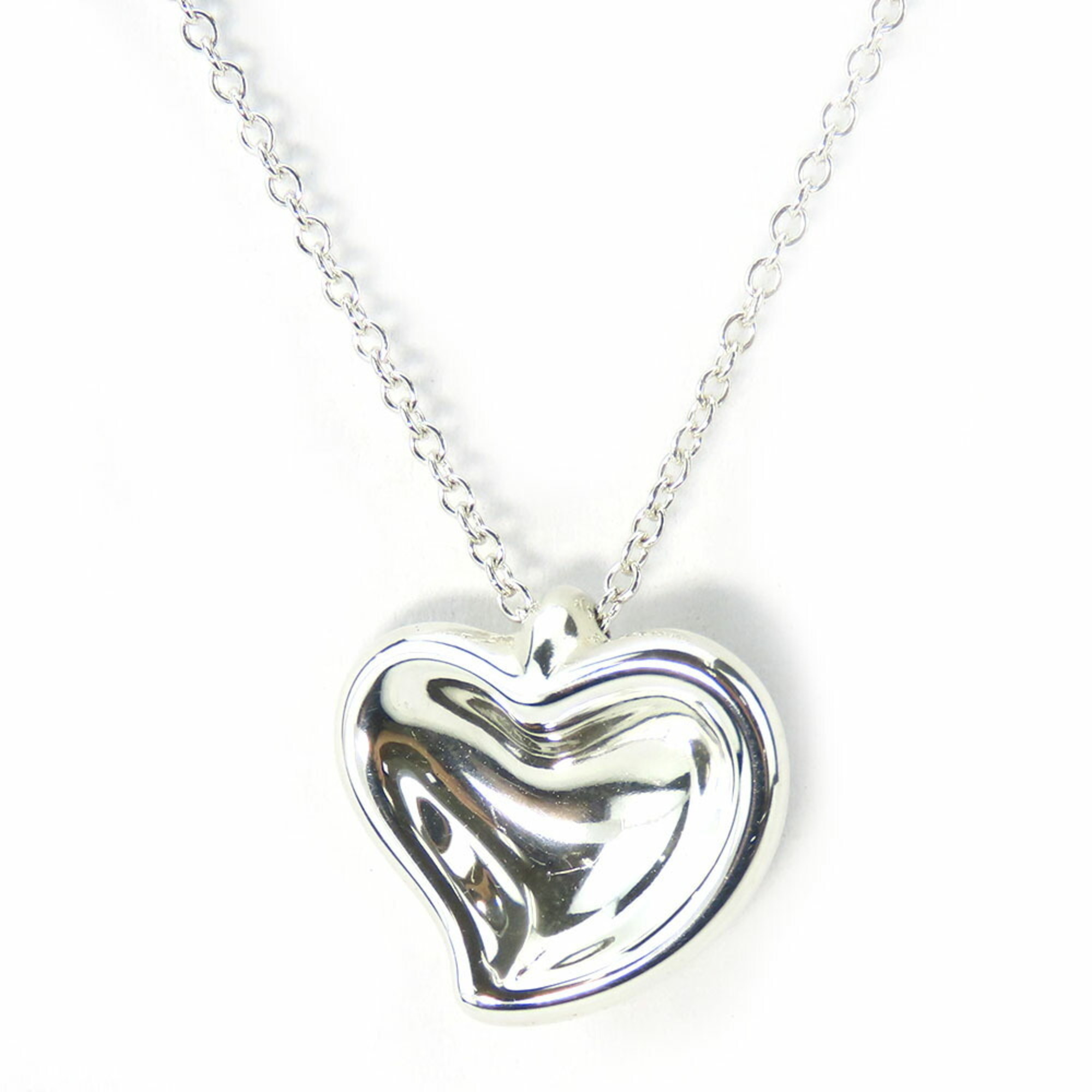 Tiffany Necklace Silver 925 Approx. 4.5g Elsa Peretti Heart Women's TIFFANY&Co.