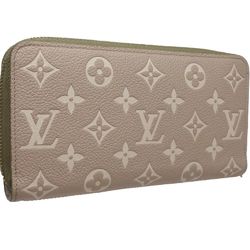 LOUIS VUITTON Louis Vuitton Long Wallet M81280 Zippy Monogram Bicolor Empreinte Khaki Beige 180651