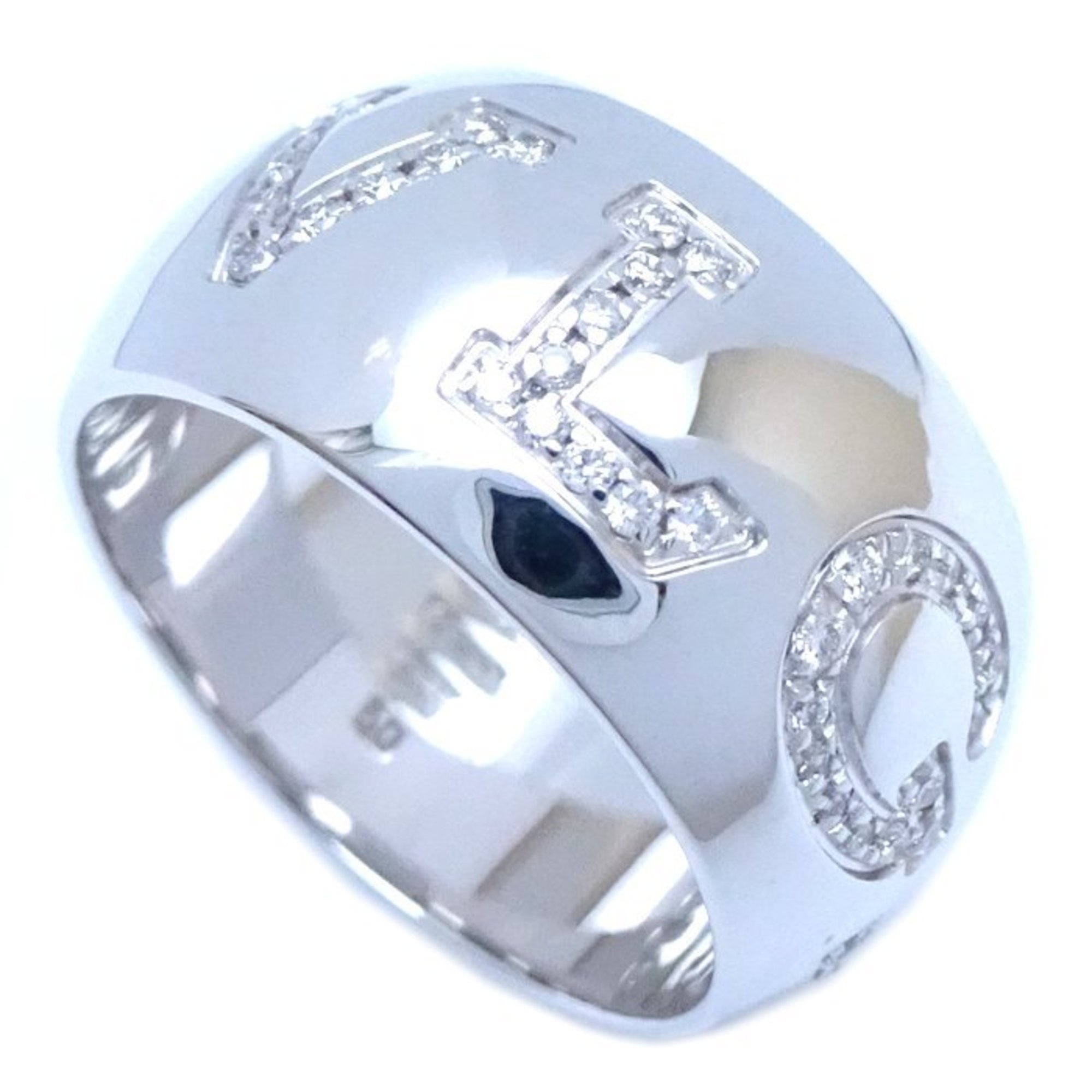 BVLGARI Bulgari Mono Ring Diamond #50 K18WG White Gold 292229