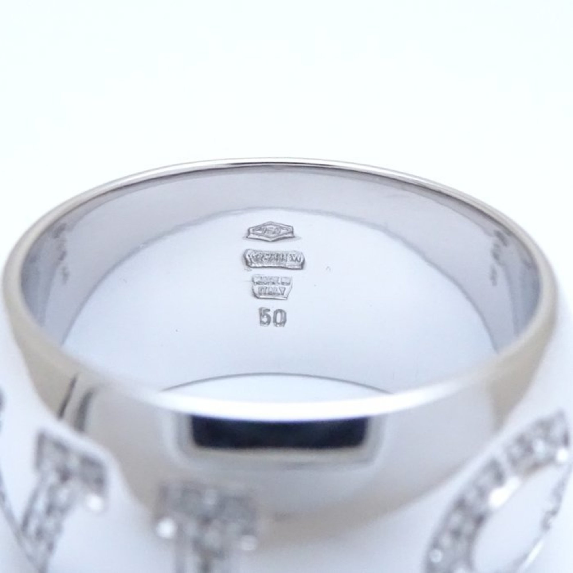 BVLGARI Bulgari Mono Ring Diamond #50 K18WG White Gold 292229