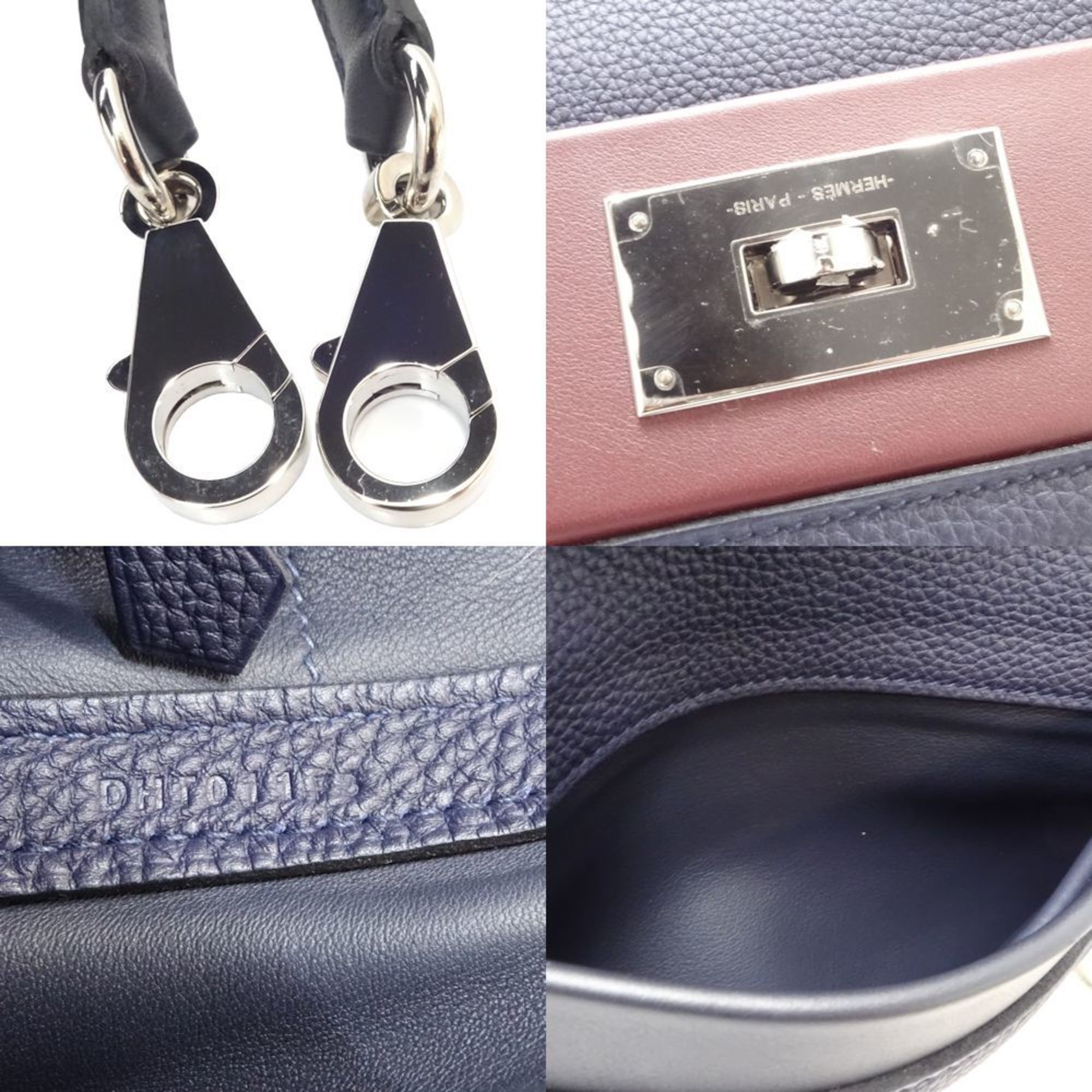 HERMES Hermes Vingt Quatre 24 29 2Way Bag Togo Blue Nuit 450314