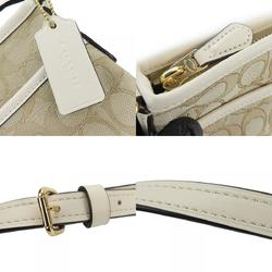 Coach Shoulder Bag F29960 Signature Canvas Leather Beige Ivory Women's COACH