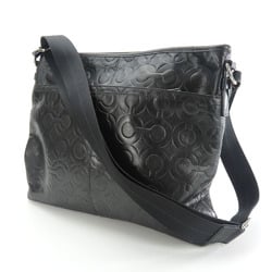 Coach Shoulder Bag 70248 Op Art Leather Black Men's COACH